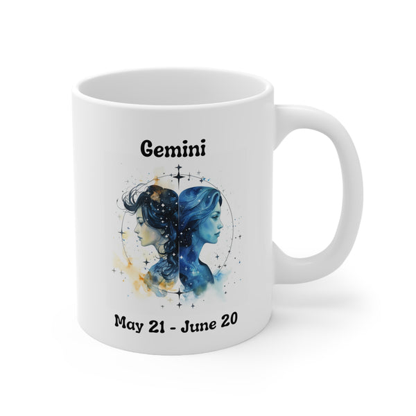 Gemini - The Twins' Duality Mug. Ceramic Mug 11oz