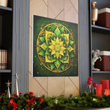 Golden Bloom Mandala Wall Art