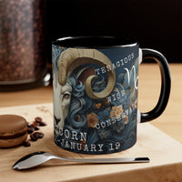 Cosmic Harmony Zodiac Mug Collection - Capricorn. Accent Coffee Mug, 11oz