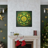 Golden Bloom Mandala Wall Art