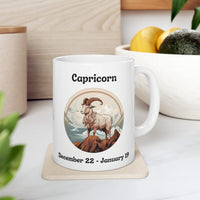 Capricorn - The Ambitious Sea-Goat Mug. Ceramic Mug 11oz