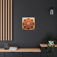 Radiant Sunset Mandala Wall Art