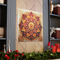 Radiant Sunset Mandala Wall Art