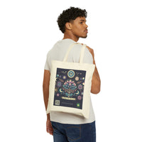 Yoga Serenity Tote: Embrace Balance and Peace. Cotton Tote bag.
