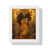 Oshun's Golden Radiance: A Mesmerizing Spiritual Art Framed Vertical Poster