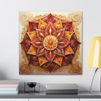 Radiant Sunset Mandala Wall Art