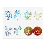 Enlighten Sticker Sheets - Opposite Elements Zodiac Signs. Sticker Sheets