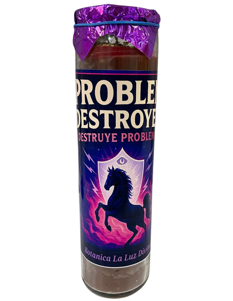 Problem Destroyer Candle – Remove Negativity & Obstacles | Eucalyptus, Lemon & Ginger