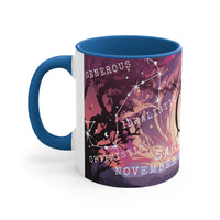 Cosmic Harmony Zodiac Mug Collection - Sagittarius. Accent Coffee Mug, 11oz