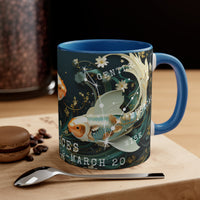 Cosmic Harmony Zodiac Mug Collection - Pisces. Accent Coffee Mug, 11oz