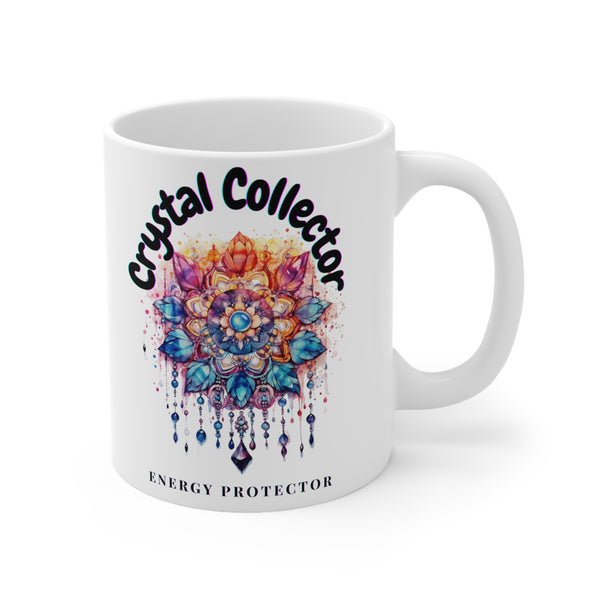 Crystal Collector, Energy Protector Inspirational Mug. Ceramic Mug 11oz