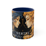 Cosmic Harmony Zodiac Mug Collection - Gemini. Accent Coffee Mug, 11oz