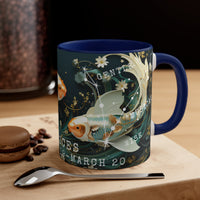 Cosmic Harmony Zodiac Mug Collection - Pisces. Accent Coffee Mug, 11oz