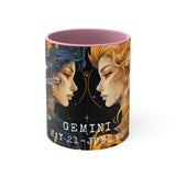 Cosmic Harmony Zodiac Mug Collection - Gemini. Accent Coffee Mug, 11oz
