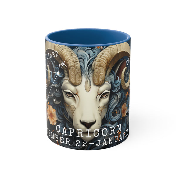 Cosmic Harmony Zodiac Mug Collection - Capricorn. Accent Coffee Mug, 11oz