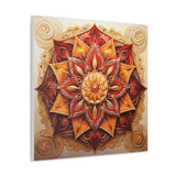 Radiant Sunset Mandala Wall Art