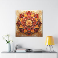 Radiant Sunset Mandala Wall Art