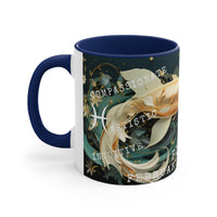 Cosmic Harmony Zodiac Mug Collection - Pisces. Accent Coffee Mug, 11oz