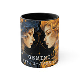 Cosmic Harmony Zodiac Mug Collection - Gemini. Accent Coffee Mug, 11oz
