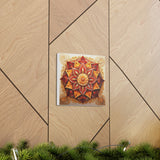 Radiant Sunset Mandala Wall Art