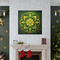 Golden Bloom Mandala Wall Art