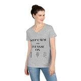 Keep Calm and Cleanse On. Ladies' V-Neck T-Shirt