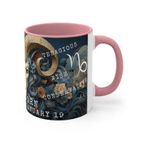 Cosmic Harmony Zodiac Mug Collection - Capricorn. Accent Coffee Mug, 11oz