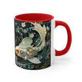 Cosmic Harmony Zodiac Mug Collection - Pisces. Accent Coffee Mug, 11oz