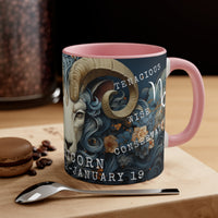 Cosmic Harmony Zodiac Mug Collection - Capricorn. Accent Coffee Mug, 11oz