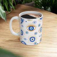 All-Seeing Turkish Eye Amulet Mug. Ceramic Mug 11oz