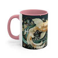 Cosmic Harmony Zodiac Mug Collection - Pisces. Accent Coffee Mug, 11oz