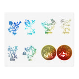 Enlighten Sticker Sheets - Opposite Elements Zodiac Signs. Sticker Sheets