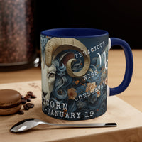 Cosmic Harmony Zodiac Mug Collection - Capricorn. Accent Coffee Mug, 11oz