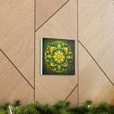 Golden Bloom Mandala Wall Art