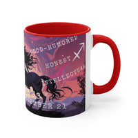 Cosmic Harmony Zodiac Mug Collection - Sagittarius. Accent Coffee Mug, 11oz