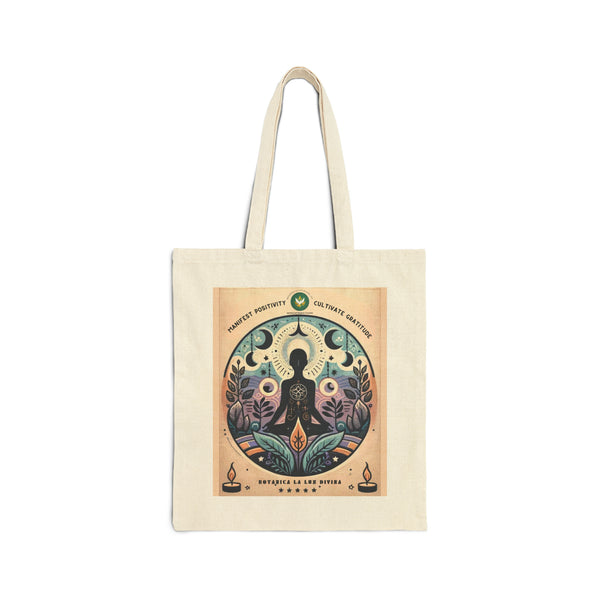 Pilates Cotton Tote Bag With Tarot & Magic Inspired Design