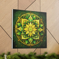 Golden Bloom Mandala Wall Art