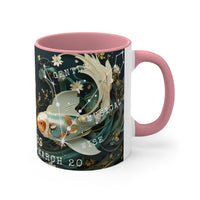 Cosmic Harmony Zodiac Mug Collection - Pisces. Accent Coffee Mug, 11oz