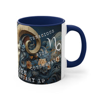 Cosmic Harmony Zodiac Mug Collection - Capricorn. Accent Coffee Mug, 11oz