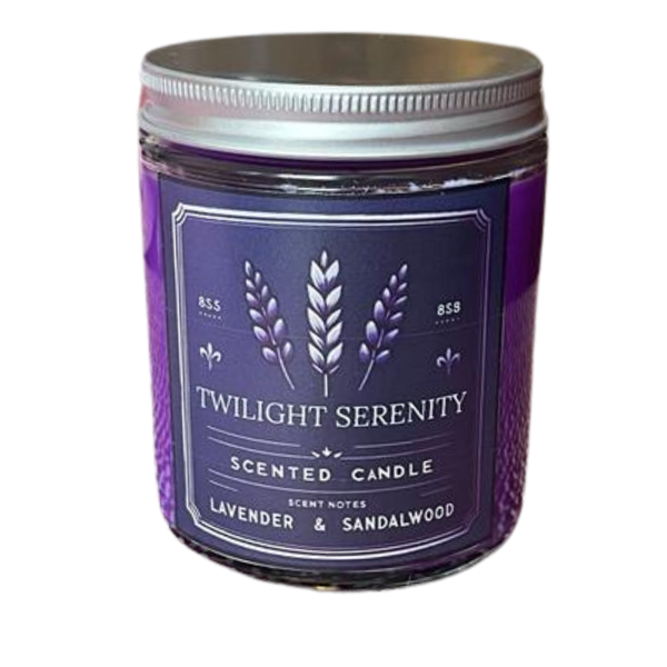 Twilight Serenity Candle: Lavender, Sage, and Sandalwood Blend | 9oz Soy Wax