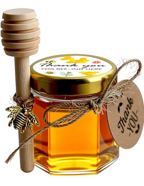 Mini Raw Honey Jar – 100% Pure Organic, Unfiltered (0.5 oz)