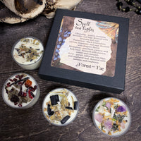 One Tea Light Spell Candle • Crystal & Herb Candles • Witchy