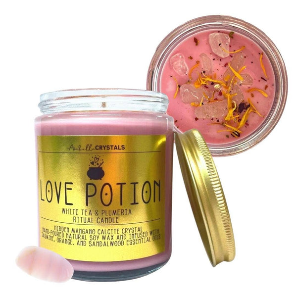 Love Potion Candle Jar ( Vela Preparada de Pocion de amor )
