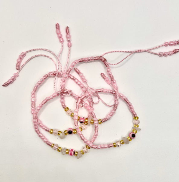 Braided Pink Bracelet 