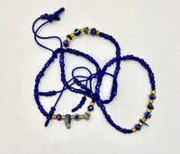 Braided Blue Bracelet with Stones 