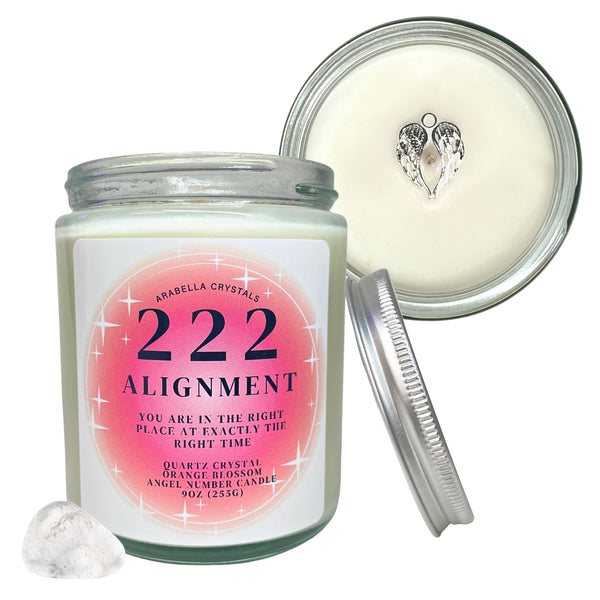 222 Alignment Angel Number Candle