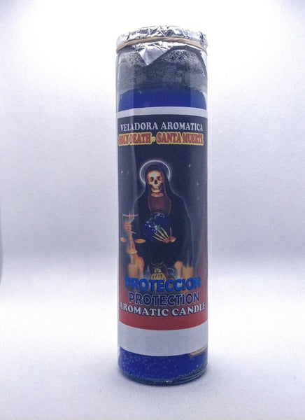 Holy Death Protection  ( Santa Muerte Proteccion )    Prepared Candle