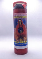 Holy Death  ( Santa Muerte )   Red ( Rojo ) Prepared Candles