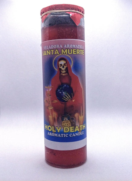 Holy Death  ( Santa Muerte )   Red ( Rojo ) Prepared Candles