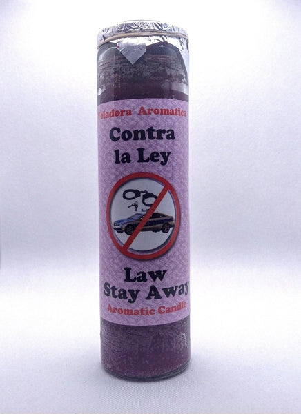 Law Stay Away  ( Ley Mantengase Alejado )    Prepared Candle